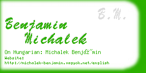 benjamin michalek business card